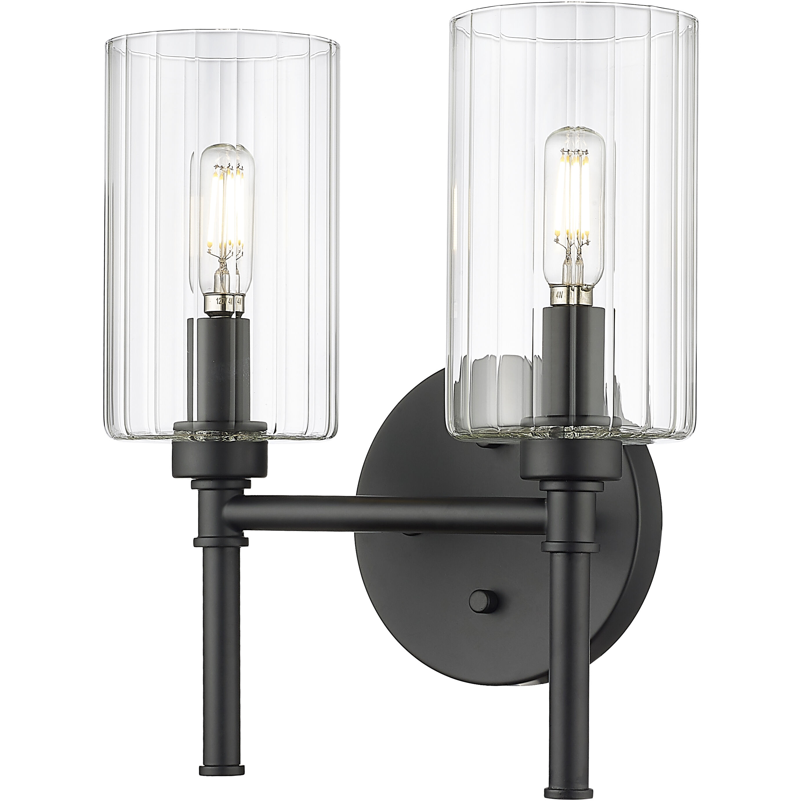 Chastine 2 Light 10.5 inch Matte Black Bathroom Vanity Light Wall Light